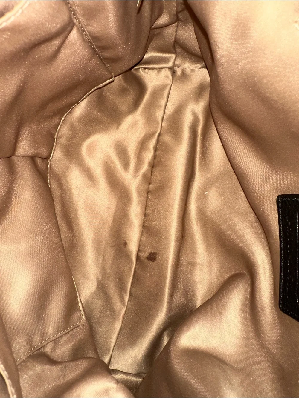 Coach Brown Khaki Signature Canvas Shoulder Tote with Black Trim